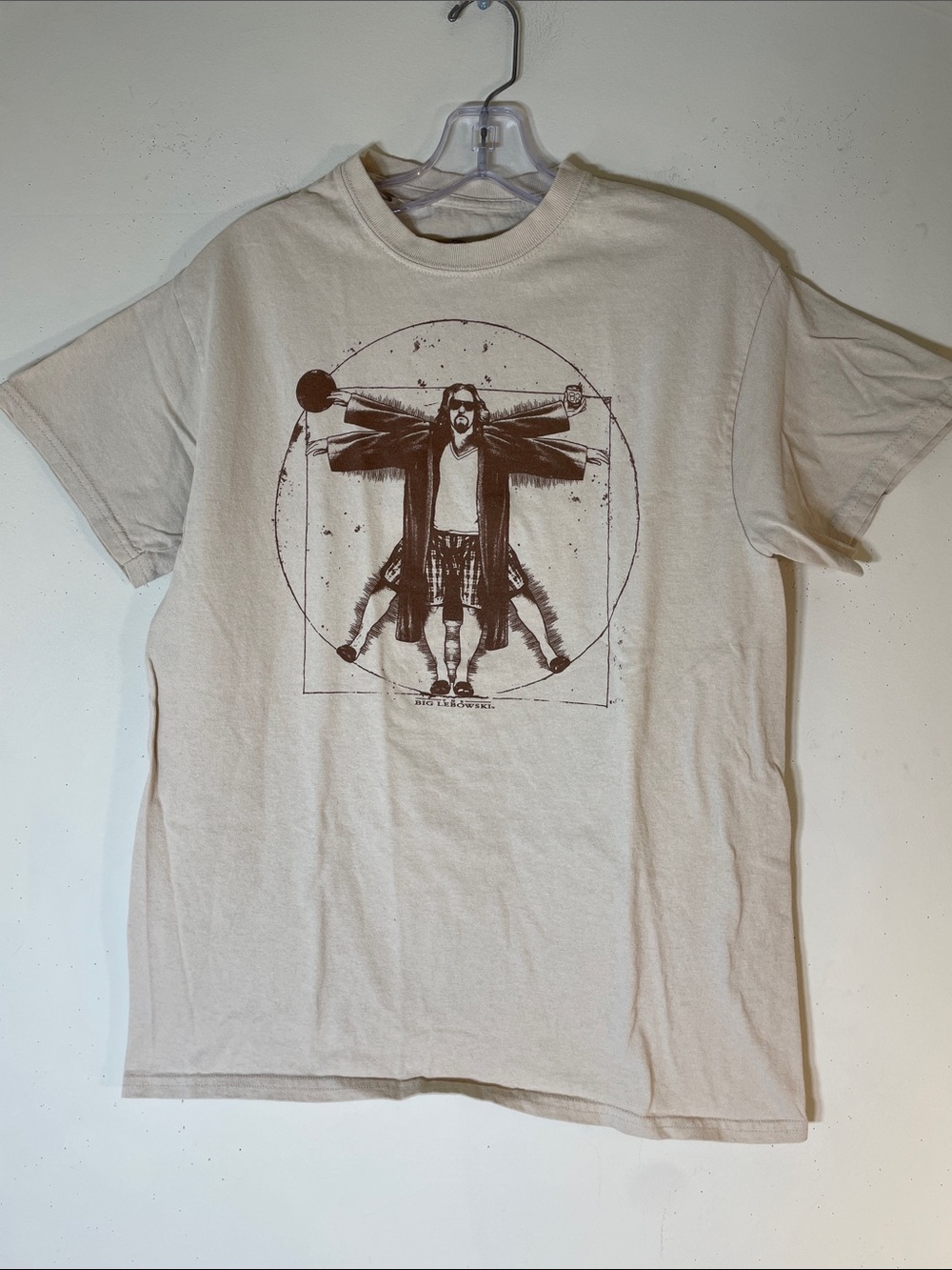 Ripple Junction Short-Sleeve Tee with Brown Vitruvian Dude Graphic. Men’s M. - Picture 1 of 4